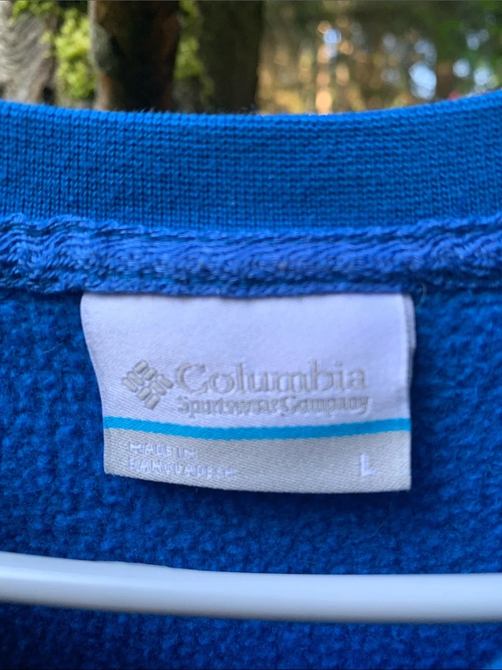 Columbia Men's Royal Blue Crewneck with Forest Flag Graphic